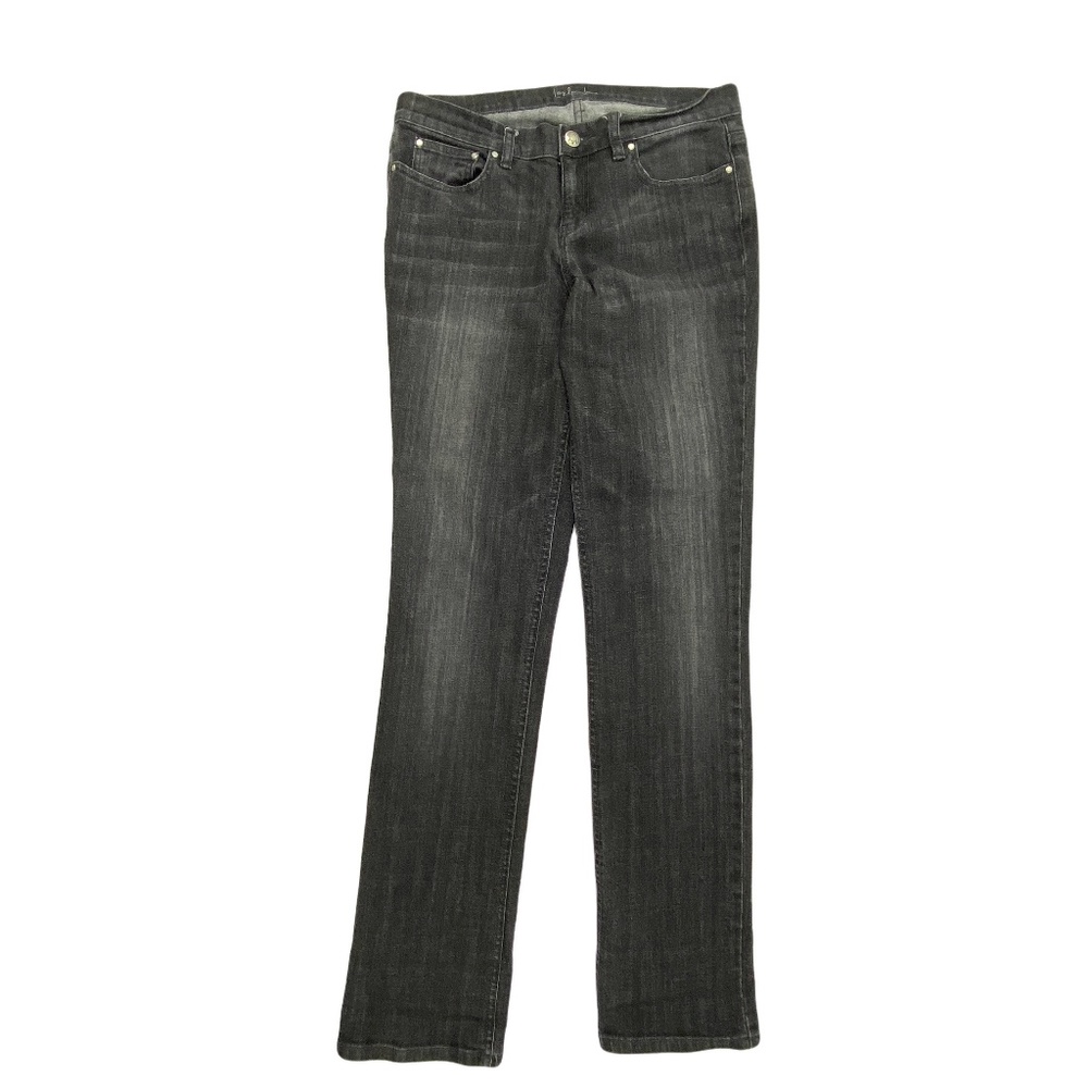 London Jean Straight Leg Women's size 10 Dark Wash Black Denim Jeans